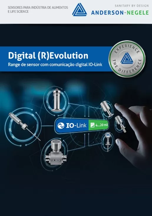 Range de sensor com comunicação digital IO-Link